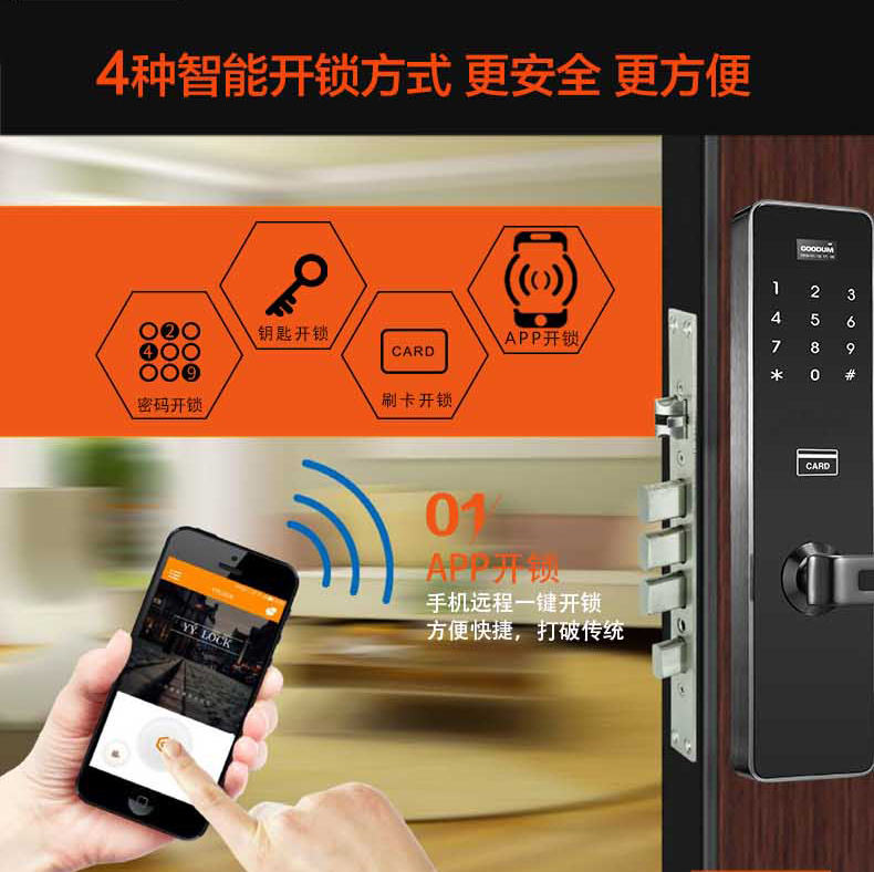 酒店密码锁,公寓锁,公寓密码锁,蓝牙锁,手机远程锁,长租锁,app开锁